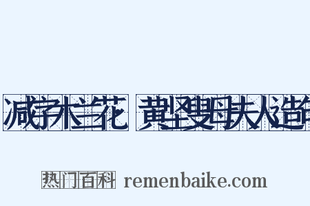 减字木兰花·黄坚叟母夫人造句是什么意思的图片